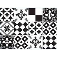 Crearreda Black & White Azulejos Peel & Stick Backsplash
