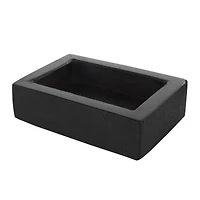 Black Marble Decorative Box with Textured Silver Aluminum Knobs, 3ct.
