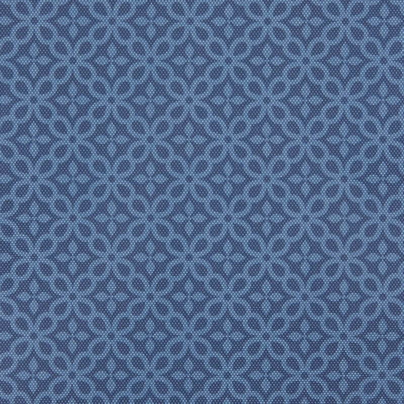 French Blue Tonal Lattice Print Outdoor Tablecloth 60" x 84"