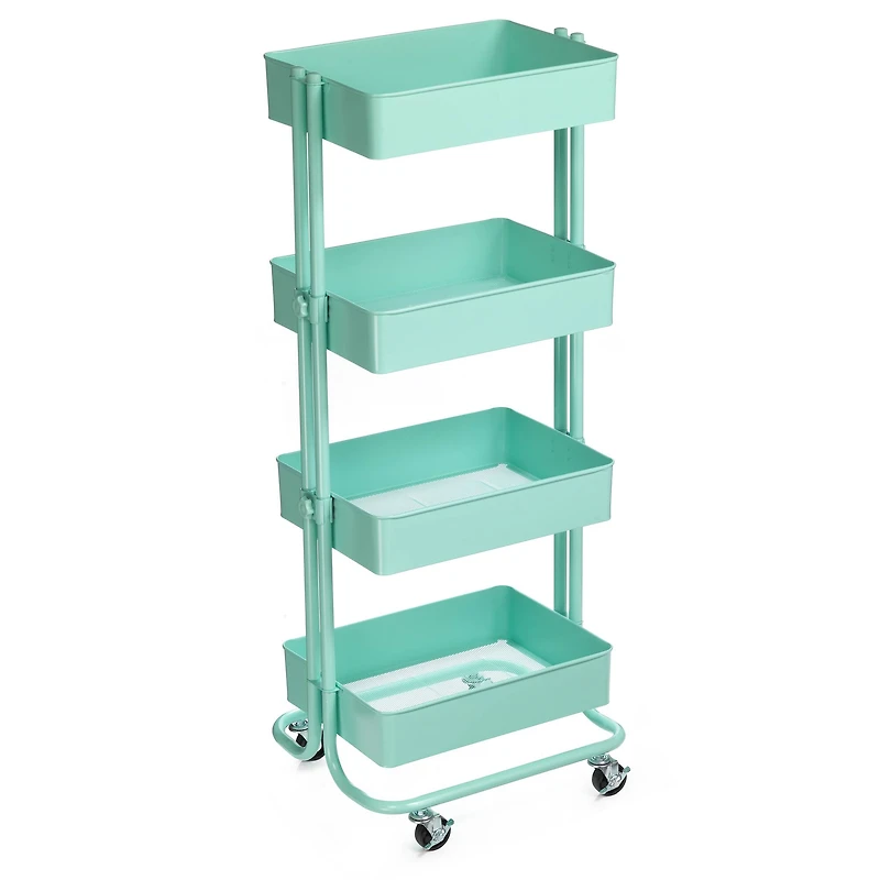 Lexington 4-Tier Jelly Mint Rolling Cart by Simply Tidy®