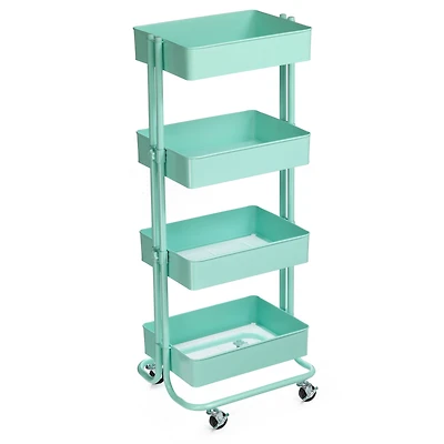 Lexington 4-Tier Jelly Mint Rolling Cart by Simply Tidy®