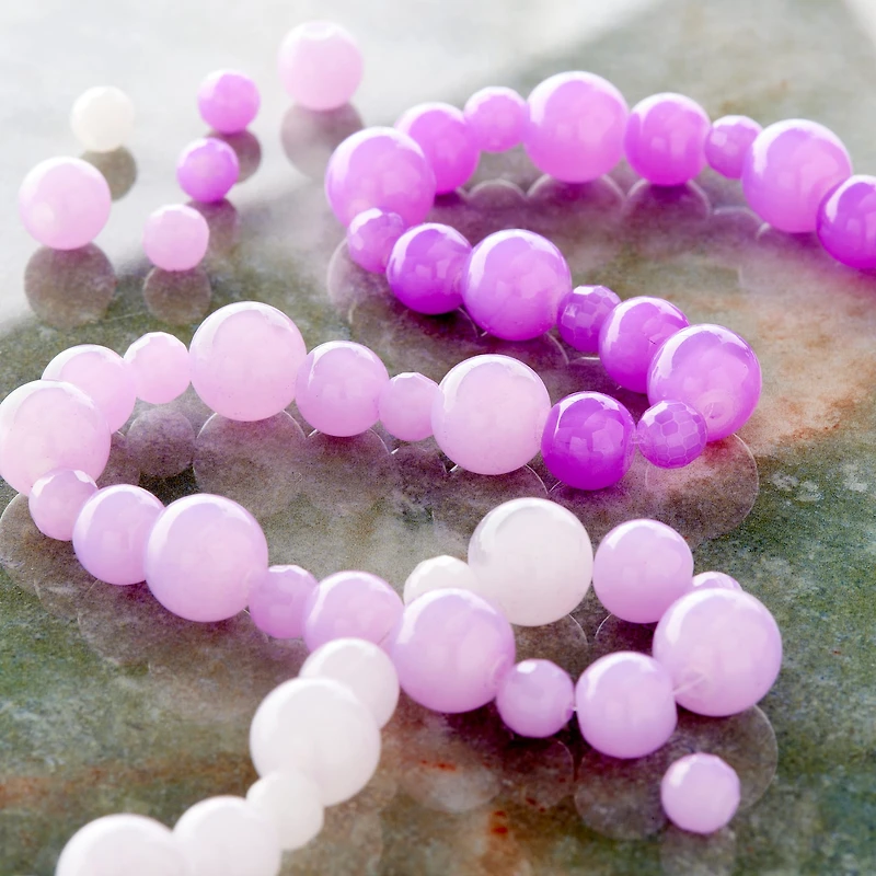 Purple Ombre Glass Round Beads by Bead Landing™