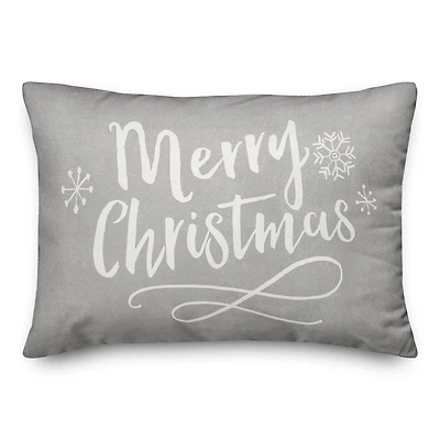 Merry Christmas Script 20" x 14" Spun Poly Pillow