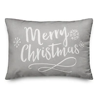 Merry Christmas Script 20" x 14" Spun Poly Pillow