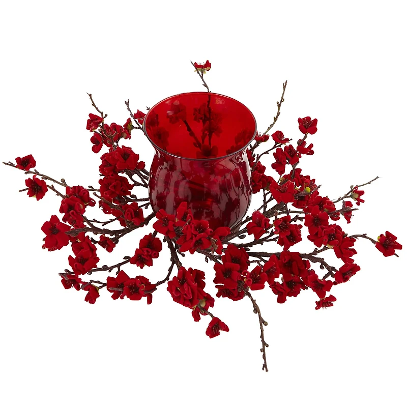 6.5" Plum Blossom Candelabrum Floral Arrangement