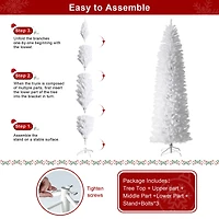 9ft. Unlit Pencil Tinsel Artificial Christmas Tree