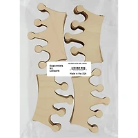 Essentials by Leisure Arts 24 Pack 3.94" x 2.25" Crown Flat Wood Shape
