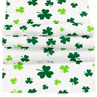 72" White & Green Shamrock St. Patrick's Day Table Runner
