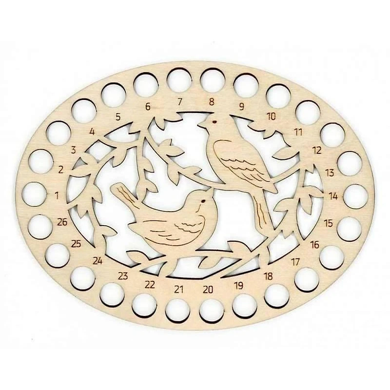 MP Studia OP-055 Birds and Tree Plywood Thread Organizer