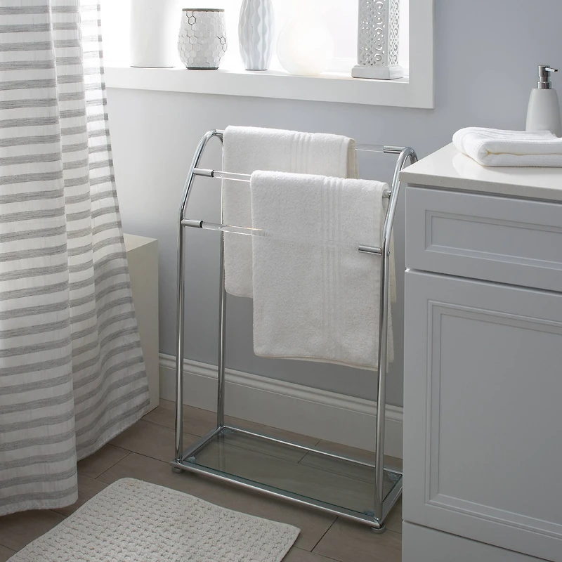 Organize It All Freestanding Acrylic Towel Rack