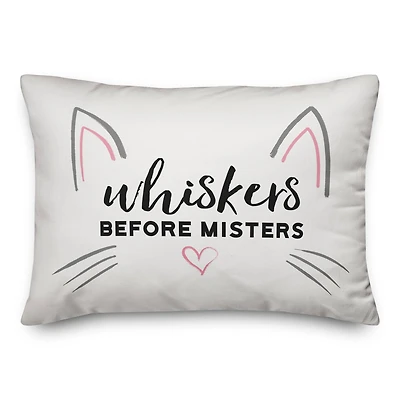 Whiskers Before Misters Throw Pillow