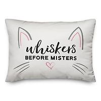 Whiskers Before Misters Throw Pillow
