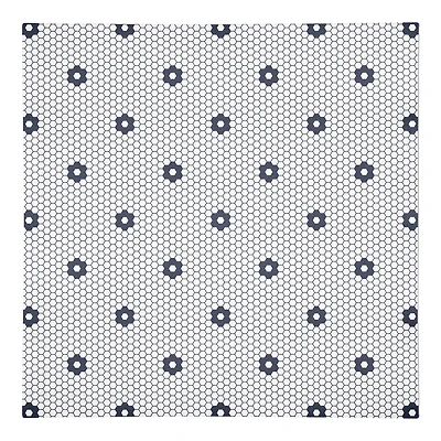 Floral Tile Pattern 10" x 10"  Cotton Twill Napkin