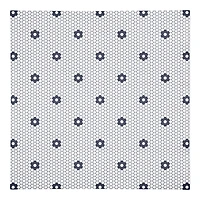 Floral Tile Pattern 10" x 10"  Cotton Twill Napkin