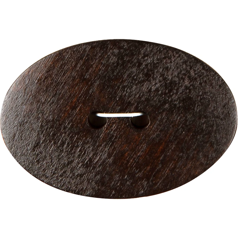 Organic Elements 1 3/4" Brown Oval Wood Button