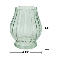 5.5" Green Tabletop Glass Vase by Ashland®