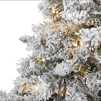 7ft. Pre-Lit White River Mountain Pine Artificial Christmas Tree, Clear LED Lights