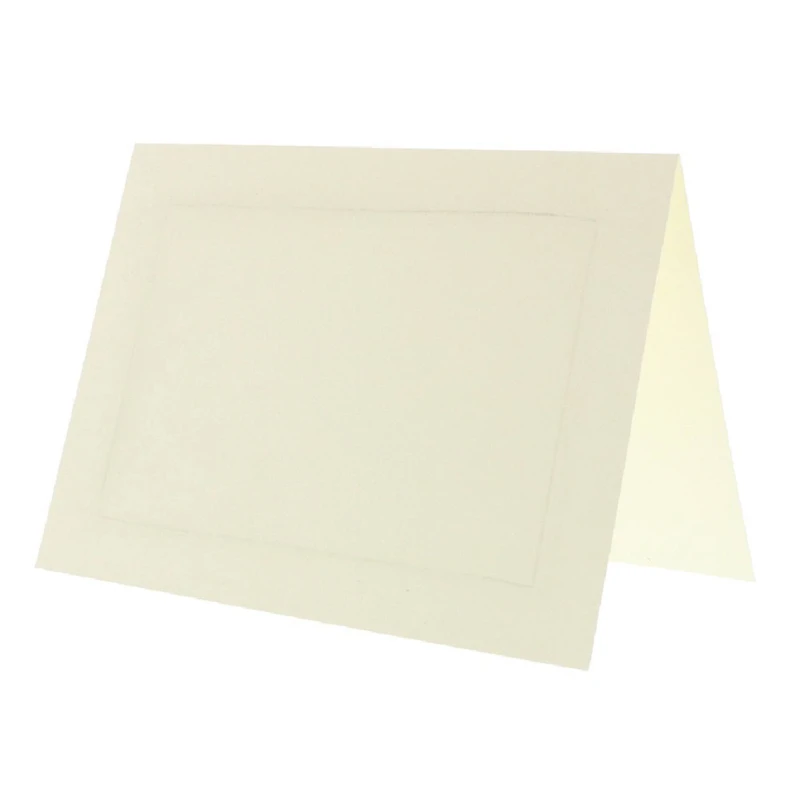 JAM Paper A2 Ivory Blank Foldover Cards with Panel