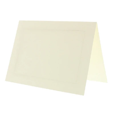 JAM Paper A2 Ivory Blank Foldover Cards with Panel