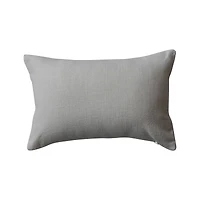 Hello Honey® 14" x 9" Natural & Green Embroidered Christmas Trees Cotton Slub Lumbar Pillow