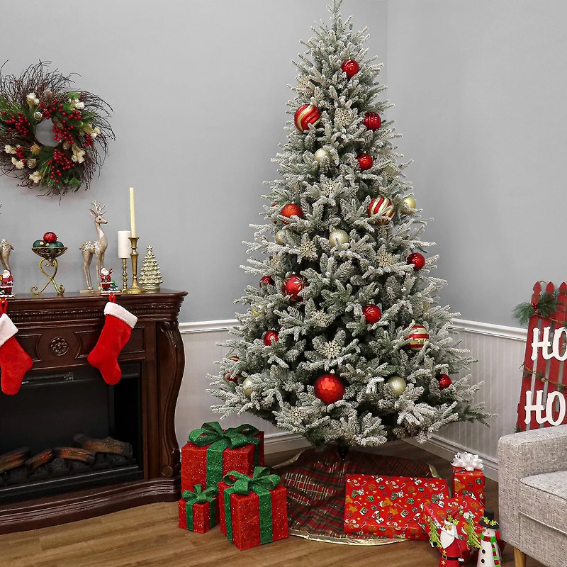 7.5ft. Unlit Frosted Holliston Artificial Christmas Tree