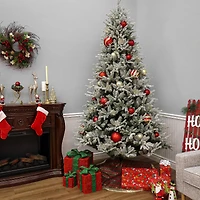 7.5ft. Unlit Frosted Holliston Artificial Christmas Tree