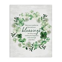 Stupell Industries Irish Proverb Wreath Canvas Wall Art
