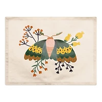 Floral Moth 18" x 14" Cotton Twill Placemat