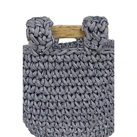 Gray Polyester Eclectic Storage Basket Set
