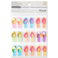 12 Pack: 18 ct. (216 total) Flip Flop Dimensional Stickers by Recollections™ Signature™