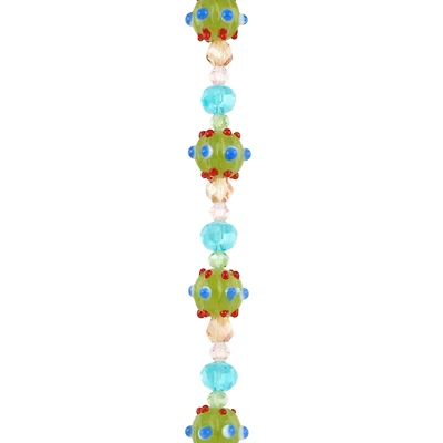 12 Packs: 6 ct. (72 total) Green Lampwork Glass Bumpy Round Beads by Bead Landing™