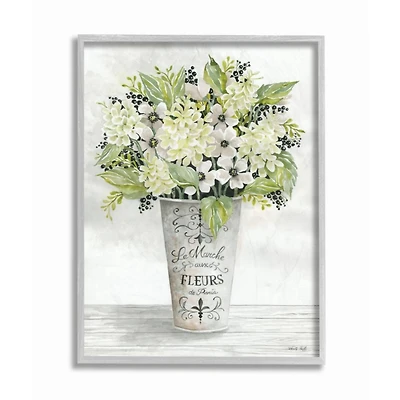 Stupell Industries Parisian Charm Bouquet Gray Framed Wall Art