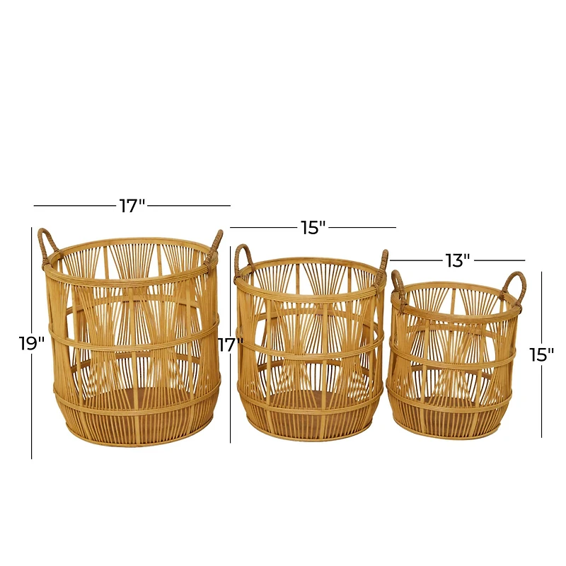 Brown Bohemian Basket Set