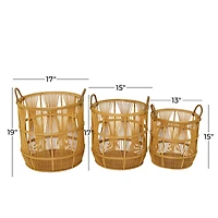 Brown Bohemian Basket Set