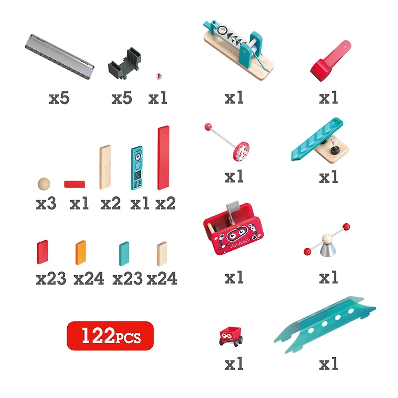Hape Robot Factory Wooden Domino Ball Set