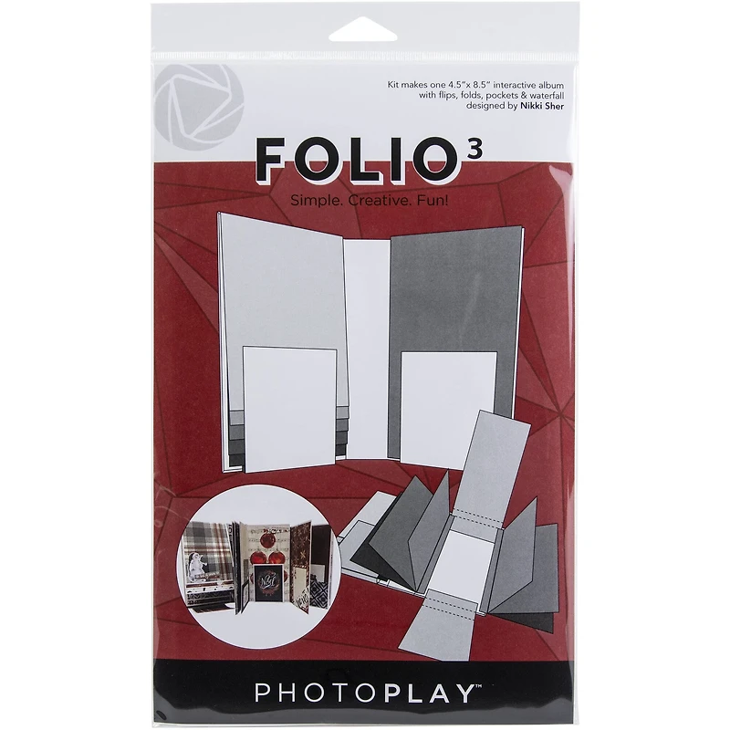 Photoplay™ White 4.5" x 8.5" Folio