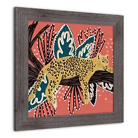 Funky Leopard Western Framed Print