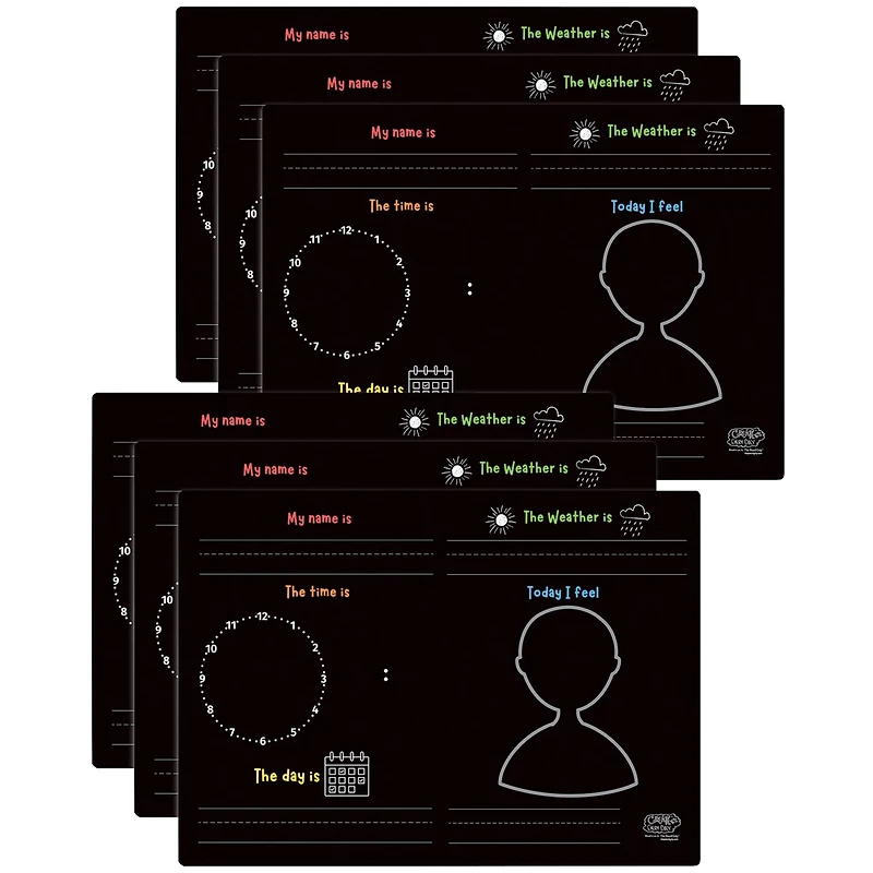 The Pencil Grip Fill in the Blanks Reusable Activity Playmats, 6ct.