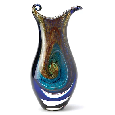 15.5" Galaxy Art Glass Vase