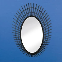 Nikki Chu Riki 36" Black Bamboo Mirror