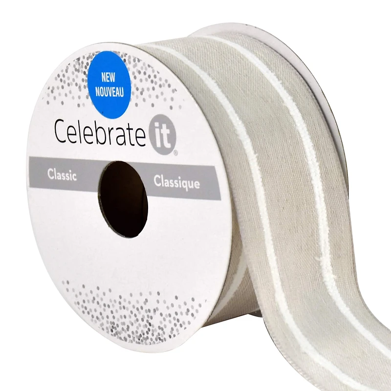 1.5" x 3yd. Wired Striped Ribbon by Celebrate It™