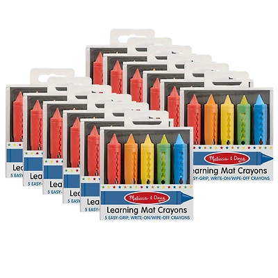 Melissa & Doug® Learning Mat Crayons, 12 Packs of 5