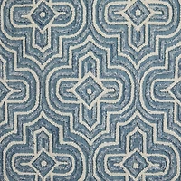 Blue Wool Modern Hand Hooked Rug