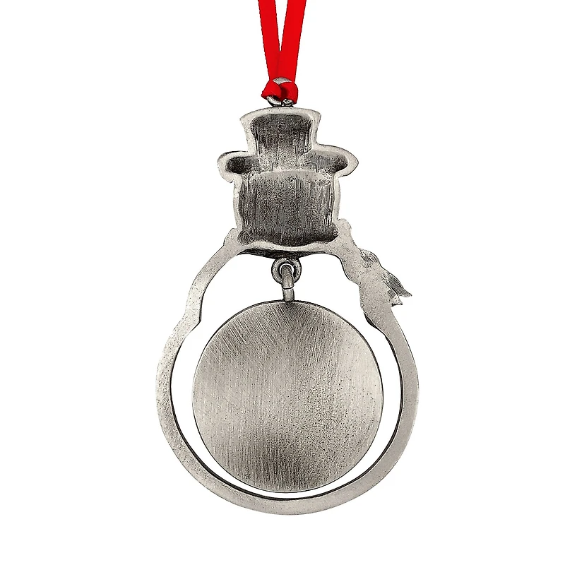 Presidential Seal 2-Tone JFK Half Dollar Snowman Ornament