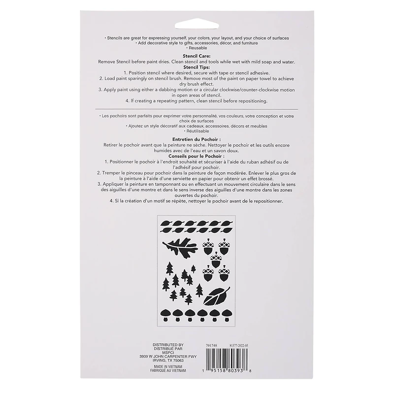 Woodland Icon Stencils, 7" x 10" by Craft Smart®