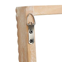 Brown Mushroom Cutouts with Carved Twisted Frames and White Floral Accents Set