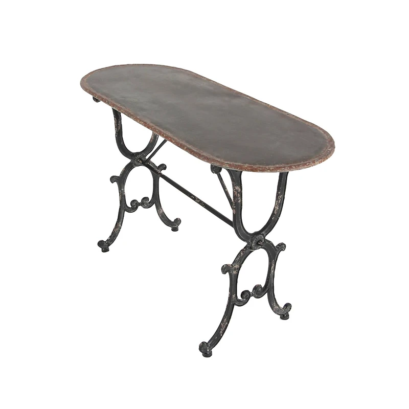 Grey Farmhouse Metal Console Table, 29" x 45"