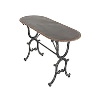 Grey Farmhouse Metal Console Table, 29" x 45"
