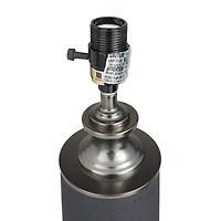 Black Cement Modern Table Lamp, 24" x 14" x 14"