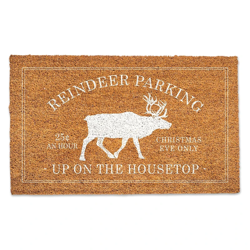 Reindeer Parking 30" x 18" Door Mat